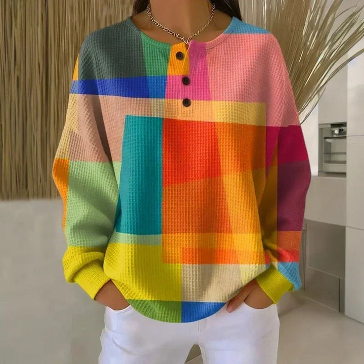 Florence | Pull gaufré à effet superposé