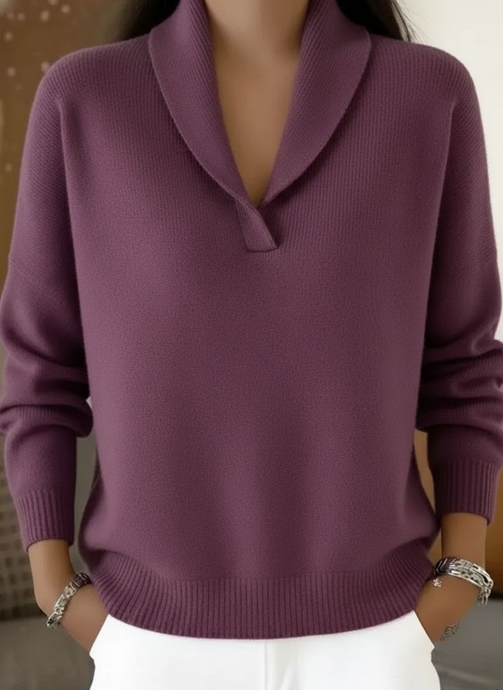 Adèle | Pull à col V drapé