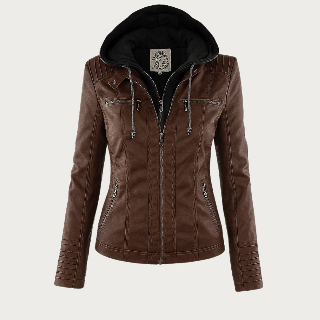 Élodie | Veste en similicuir