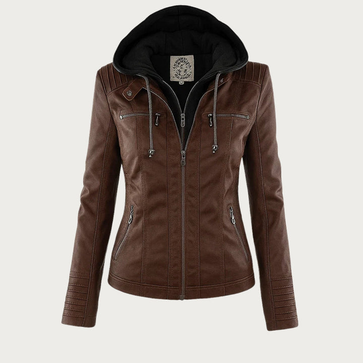 Élodie | Veste en similicuir