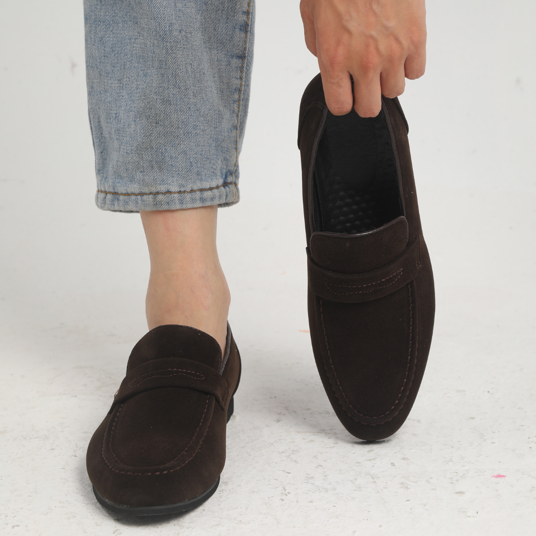 Florent | Mocassins à brides en daim