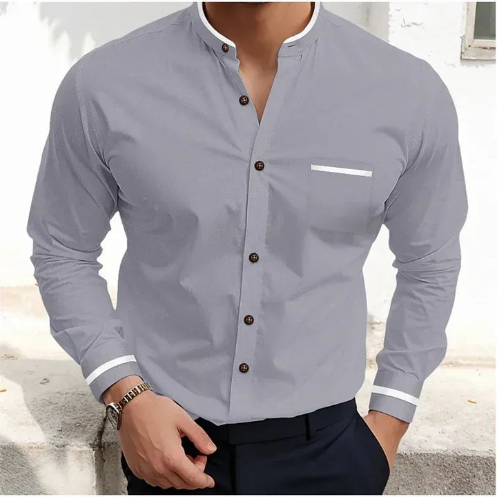 Gaston | Chemise grand-père à contrastes