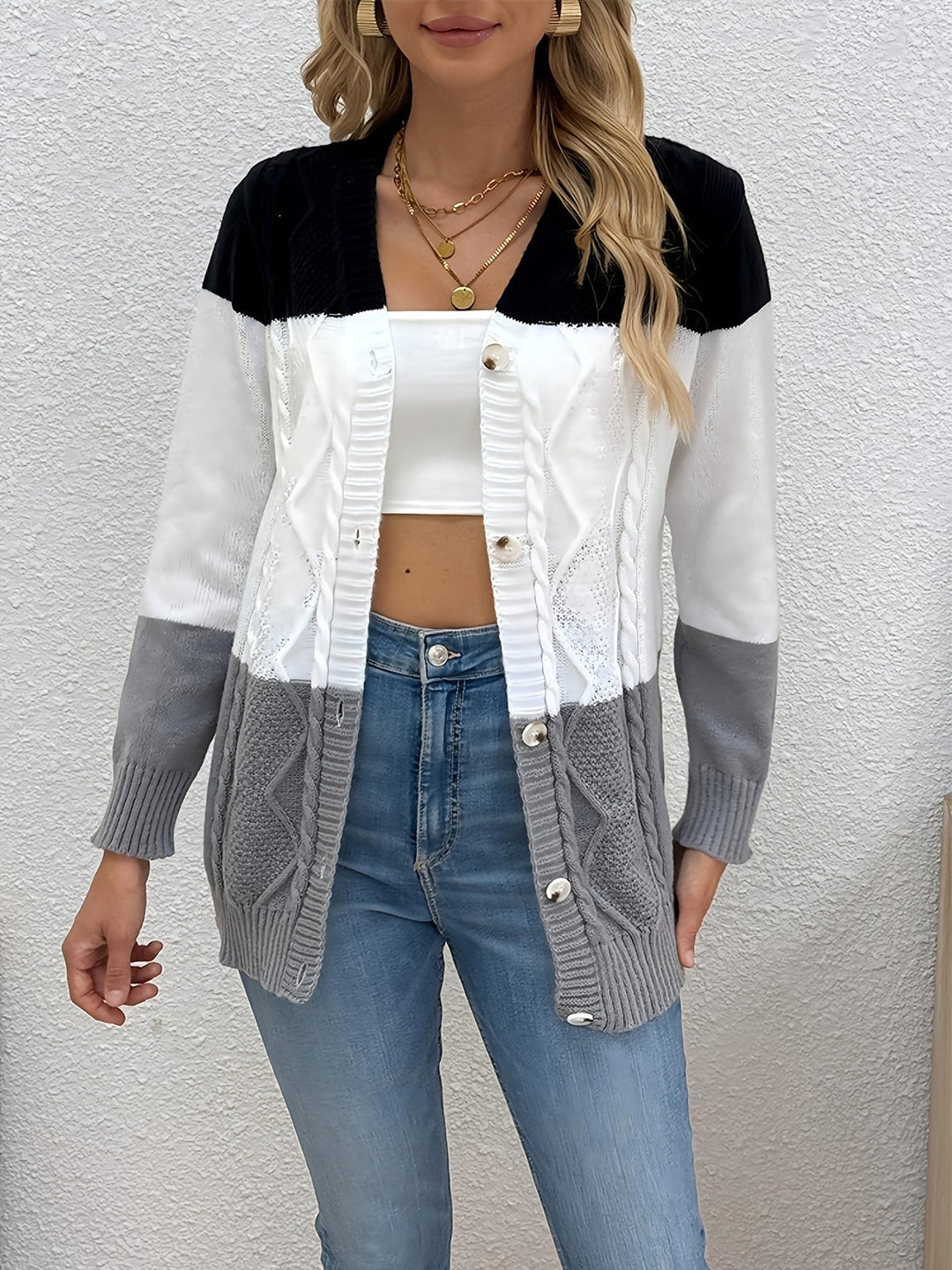 Nathalie | Gilet patchwork chaud