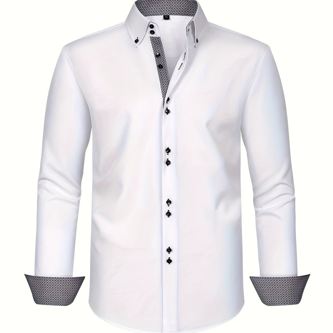 Ambroise | Chemise élégante légère avec détails contrastés