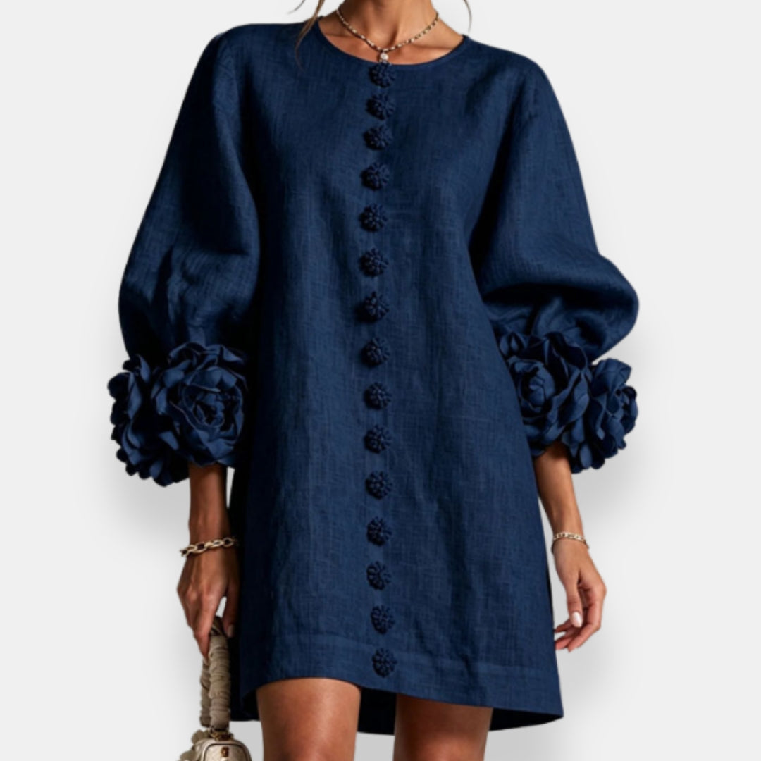 Annabelle | Robe à fleurs en relief