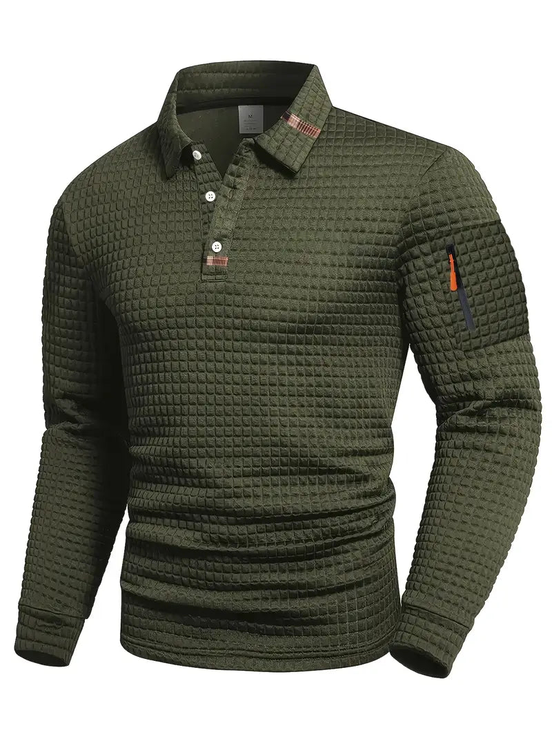 Xavier | Polo texturé à manches longues