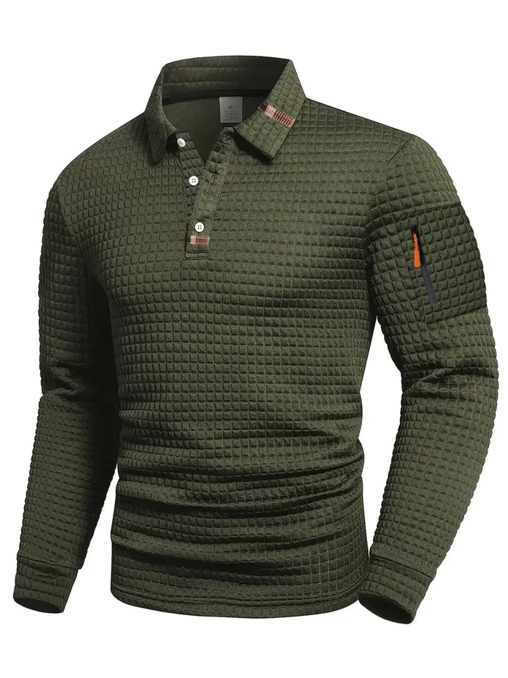 Xavier | Polo texturé à manches longues