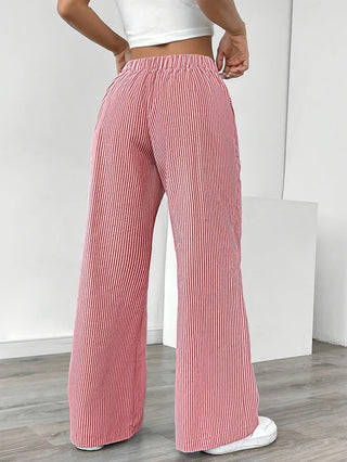 Lorette | Pantalon large rayé