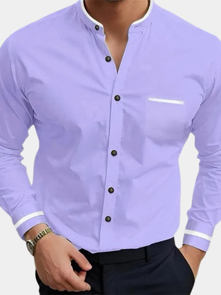 Gaston | Chemise grand-père à contrastes