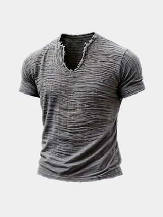 Sébastien | T-shirt à col en v texturé