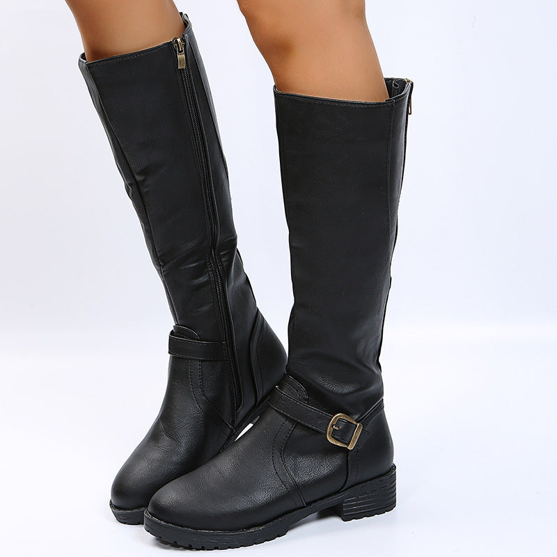 Louise | Bottes hautes élégantes à boucle