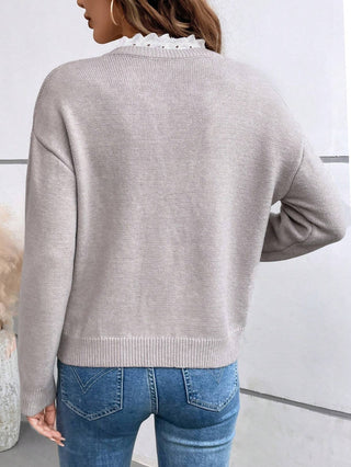 Jeanne | Pull élégant à col en dentelle