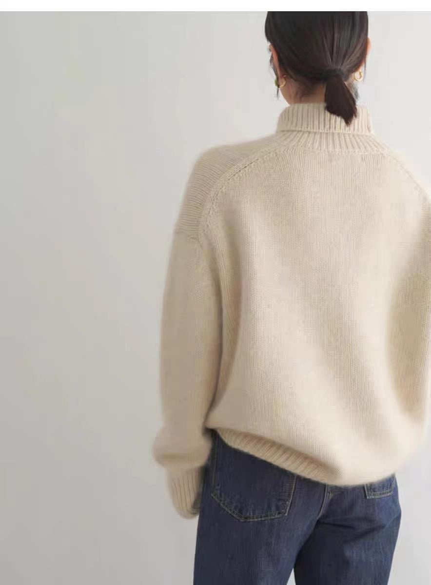 Jocelyne | Pull à col roulé en cachemire