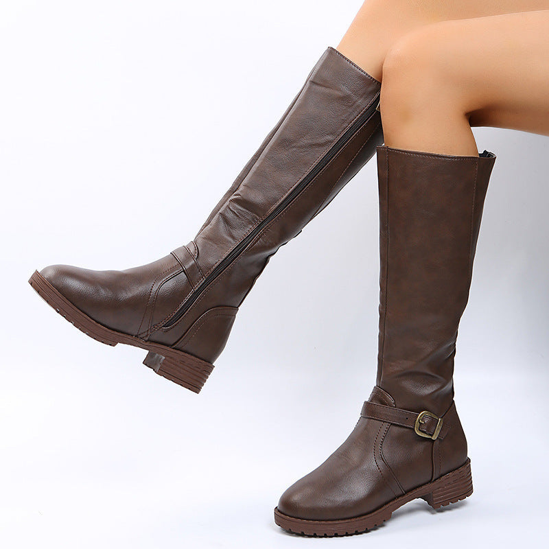 Louise | Bottes hautes élégantes à boucle