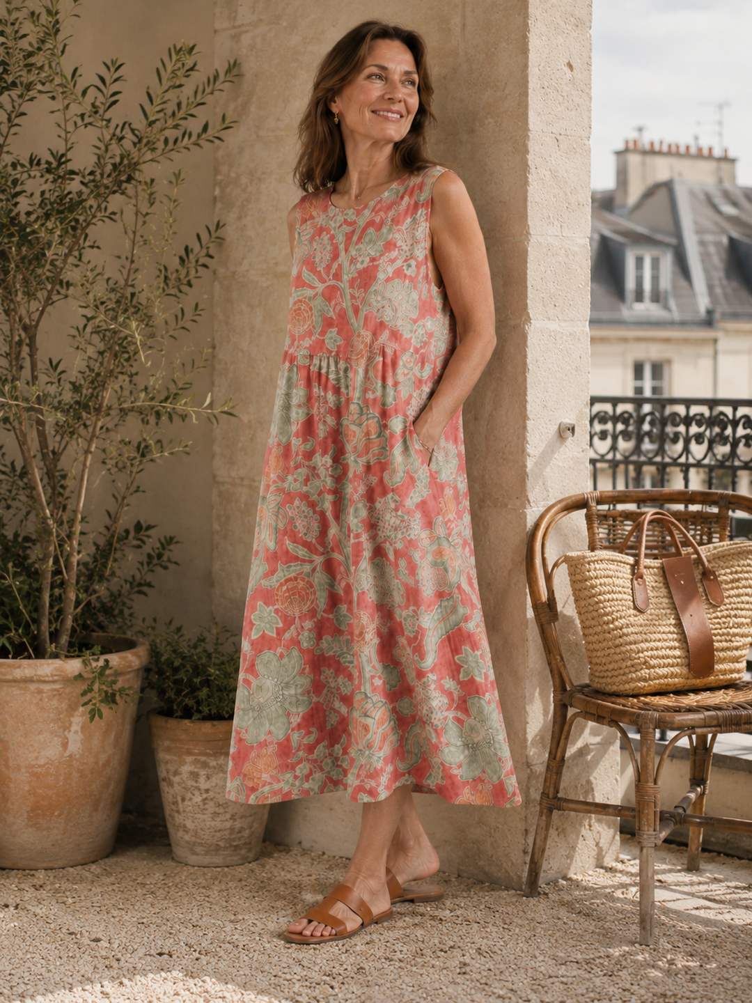 Gaëlle | Robe midi fleurie