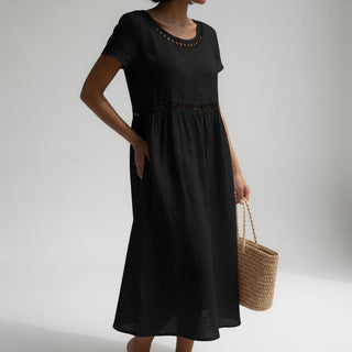 Candice | Robe brodée fluide