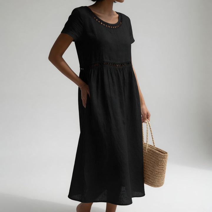 Candice | Robe brodée fluide
