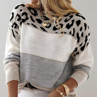 Mireille | Pull doux à imprimé animalier