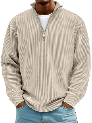 Marc | Pull col zippé côtelé