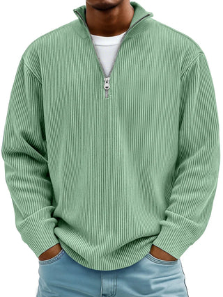 Marc | Pull col zippé côtelé