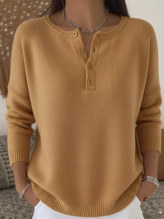 Francine | Pull en maille Henley