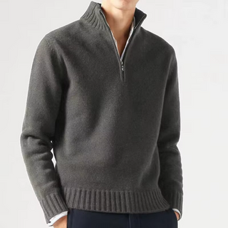 Ismaël | Pull col roulé zippé en laine