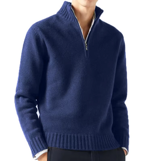 Ismaël | Pull col roulé zippé en laine
