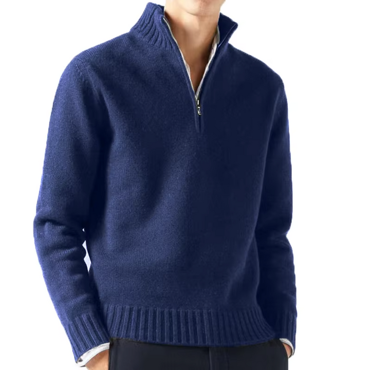Ismaël | Pull col roulé zippé en laine
