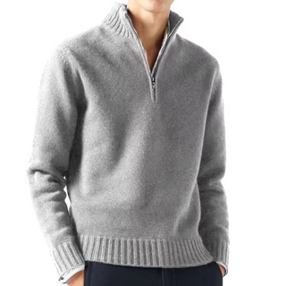 Ismaël | Pull col roulé zippé en laine