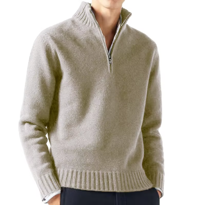 Ismaël | Pull col roulé zippé en laine