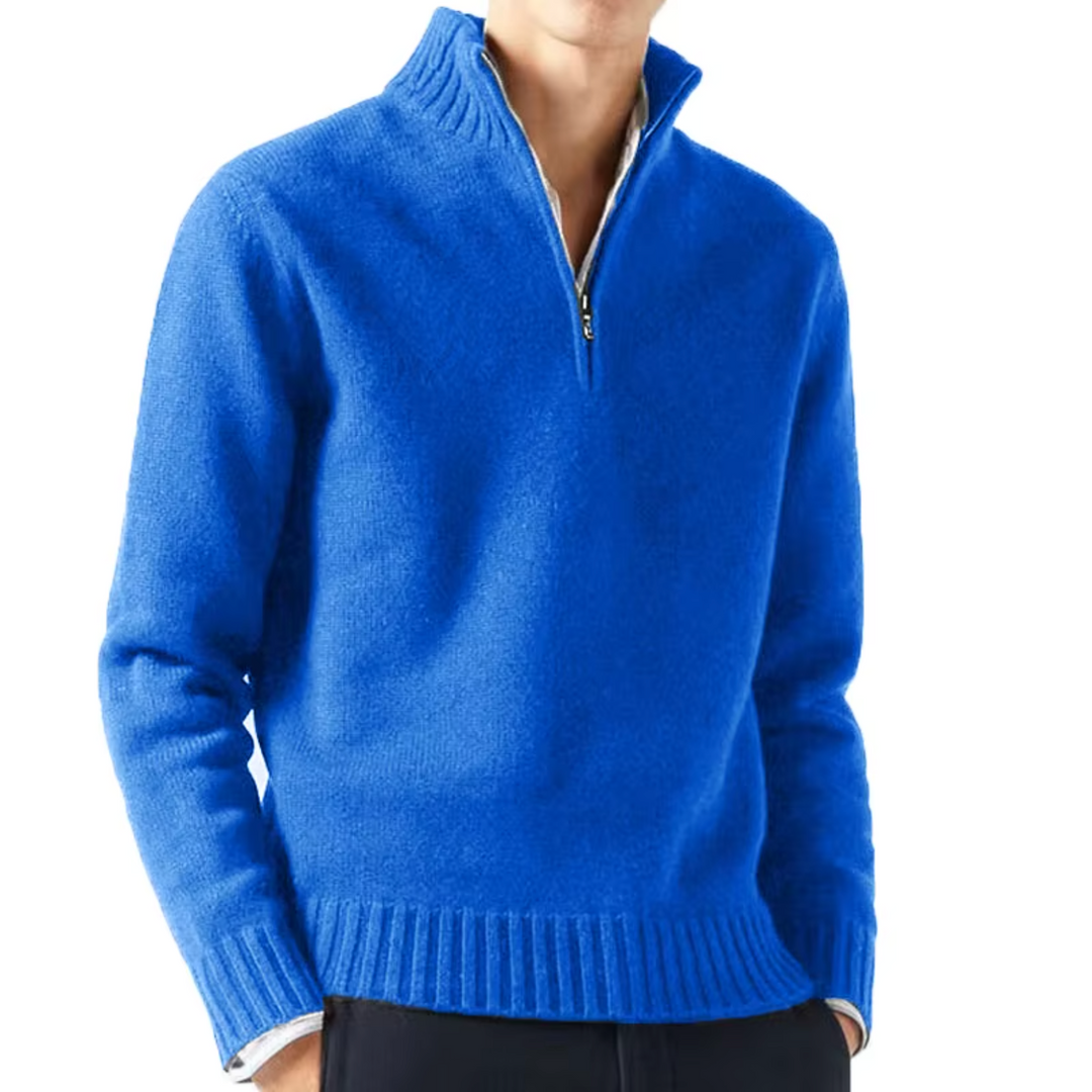 Ismaël | Pull col roulé zippé en laine