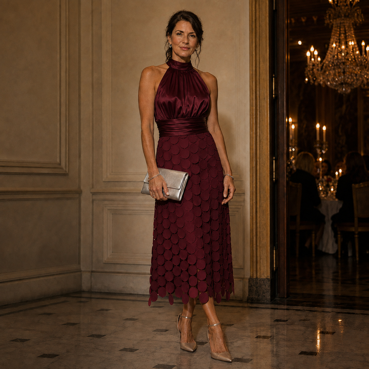 Angèle | Robe midi de soirée