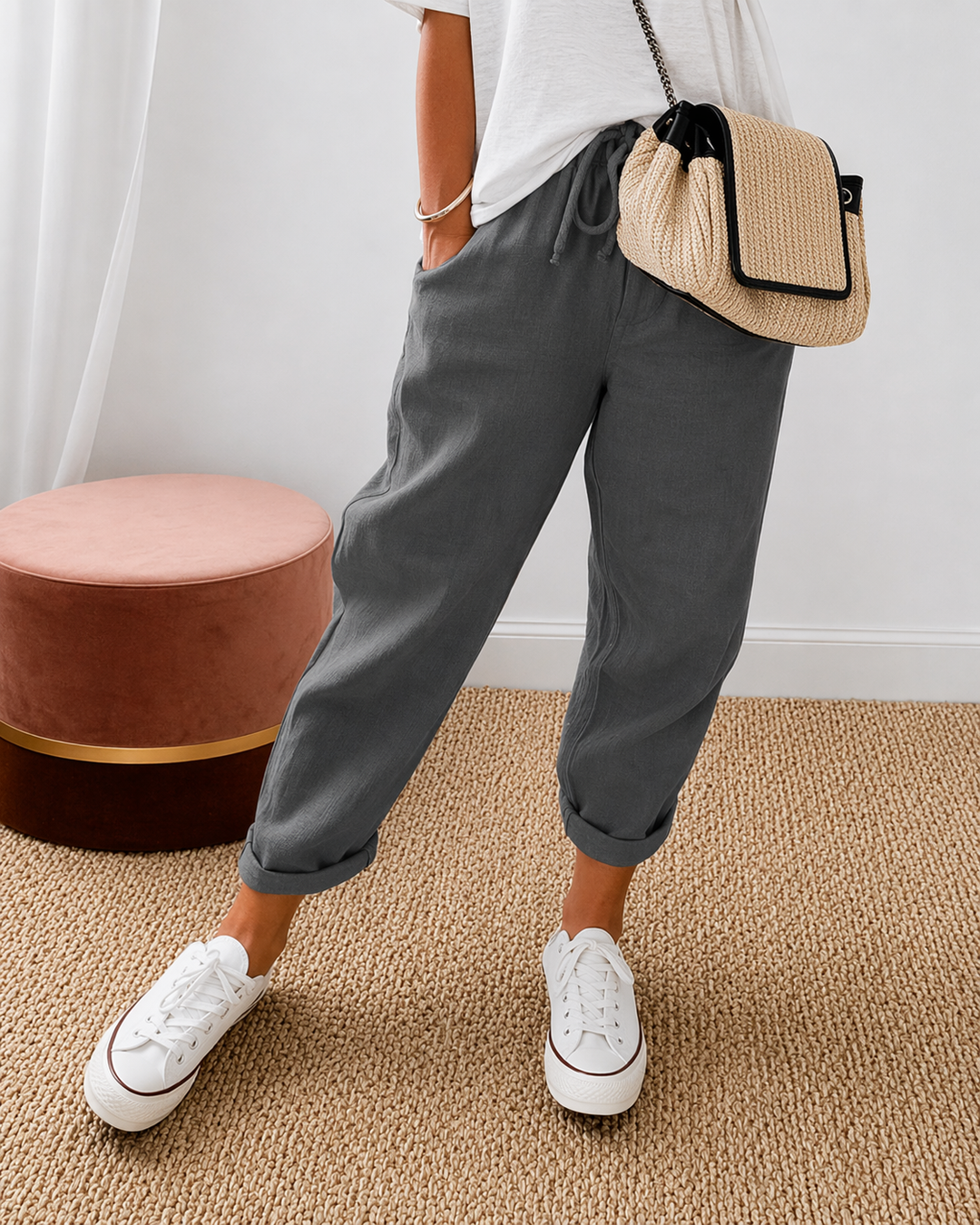 Aline | Pantalon décontracté en lin