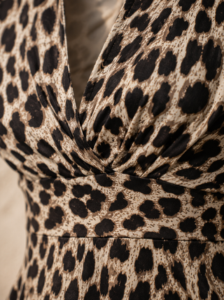 Priscille | Robe midi léopard