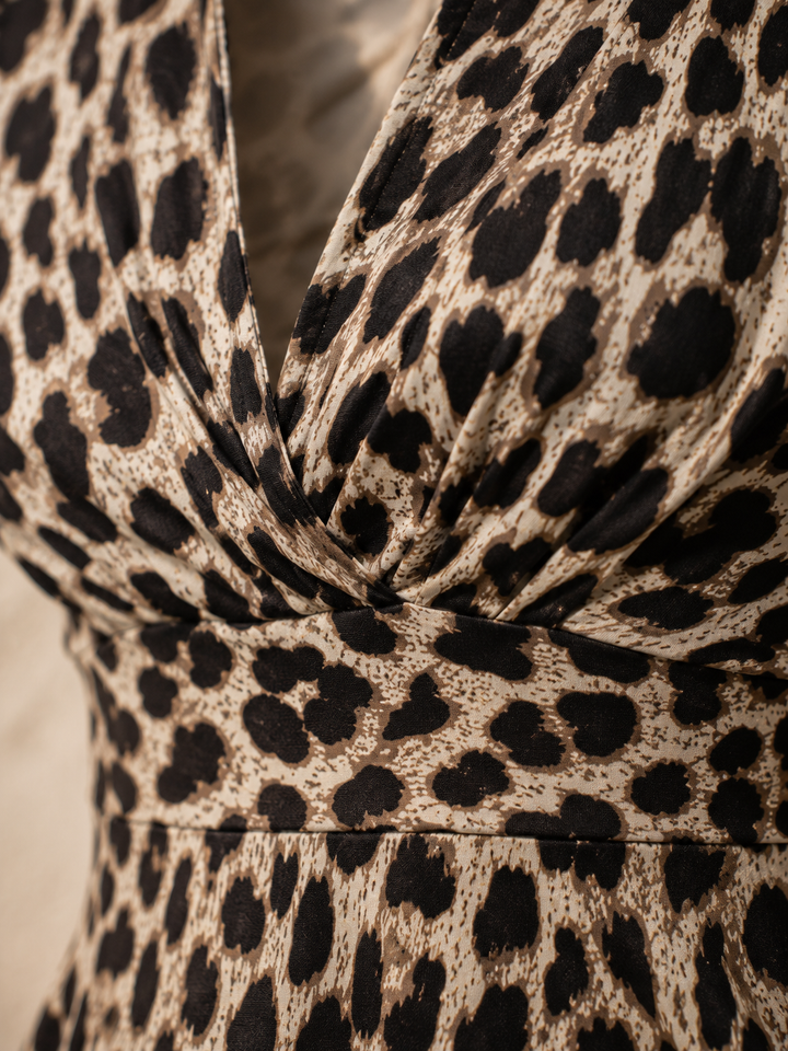 Priscille | Robe midi léopard