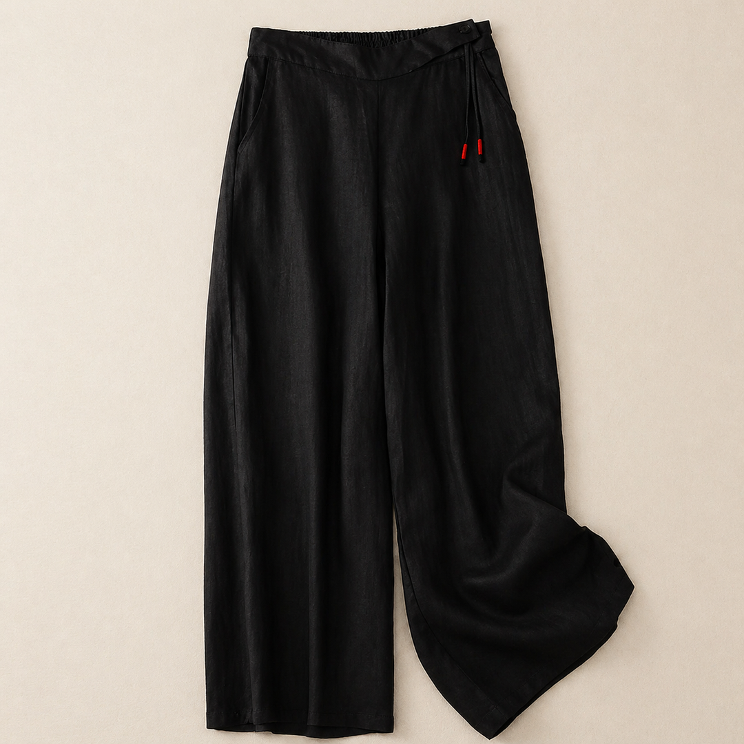 Joëlle | Pantalon en lin à jambes larges