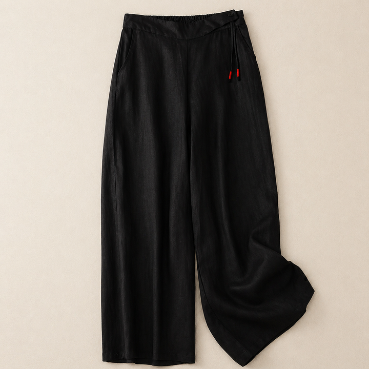 Joëlle | Pantalon en lin à jambes larges