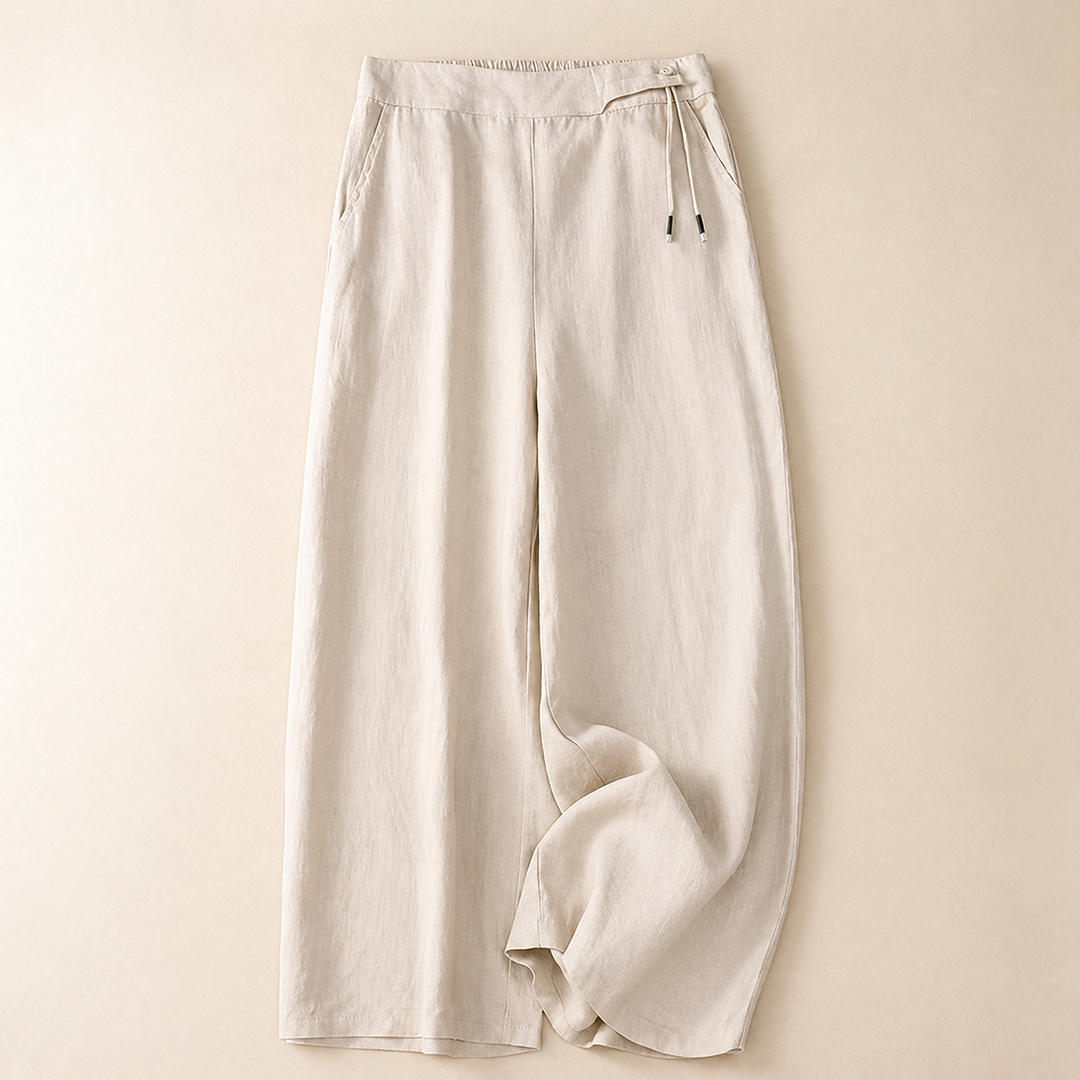 Joëlle | Pantalon en lin à jambes larges