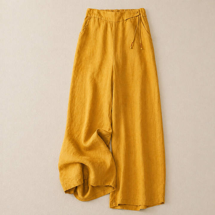Joëlle | Pantalon en lin à jambes larges