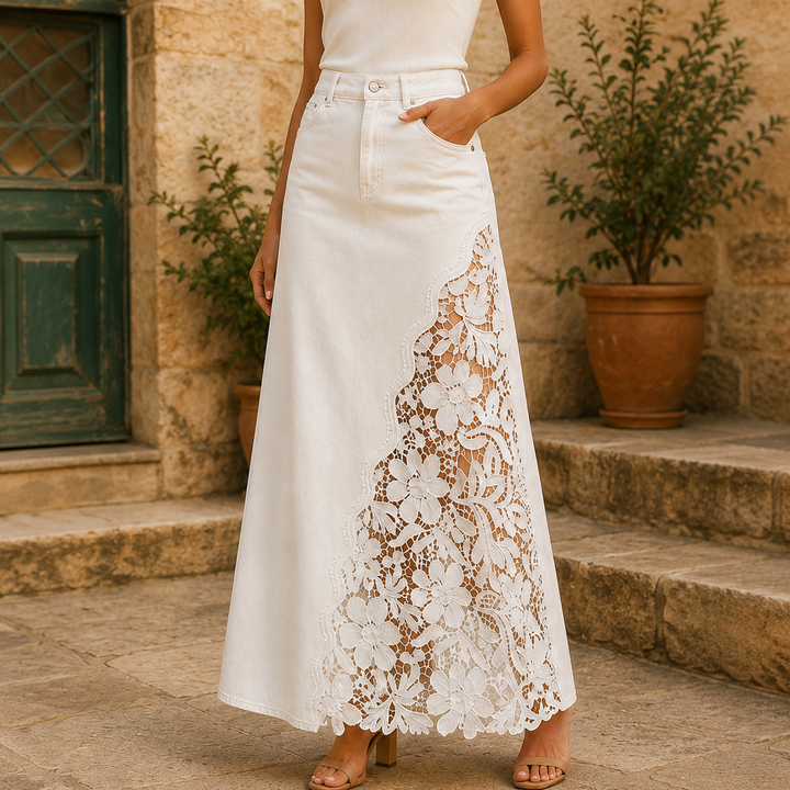 Jacqueline | Jupe longue en dentelle