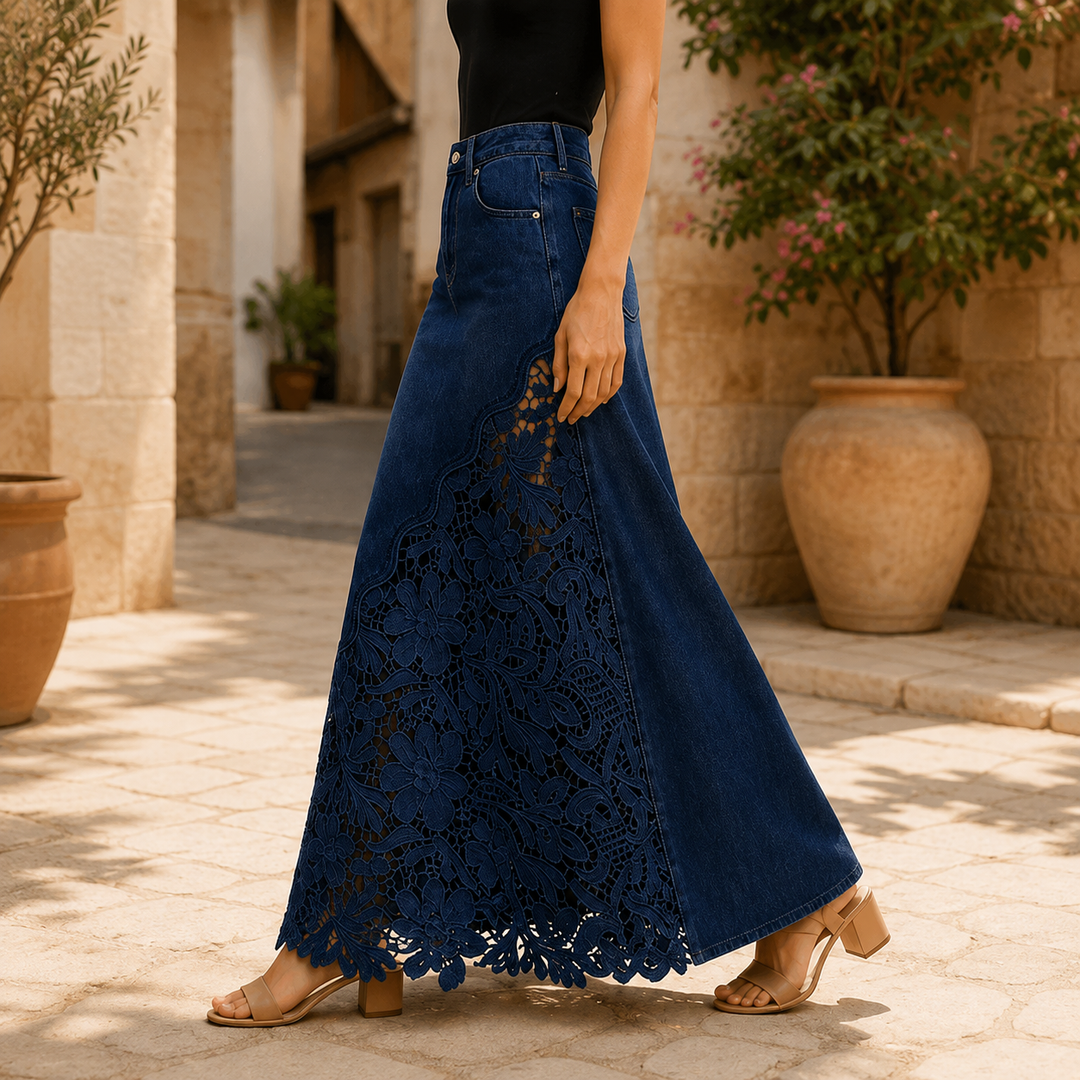 Jacqueline | Jupe longue en dentelle