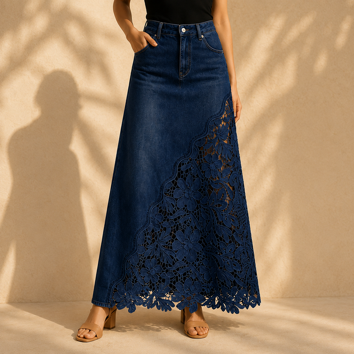 Jacqueline | Jupe longue en dentelle