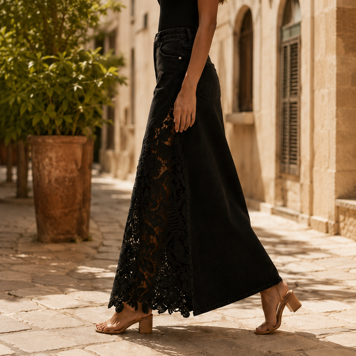Jacqueline | Jupe longue en dentelle