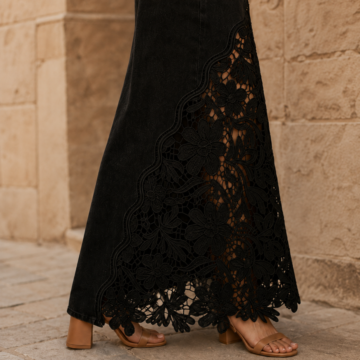 Jacqueline | Jupe longue en dentelle