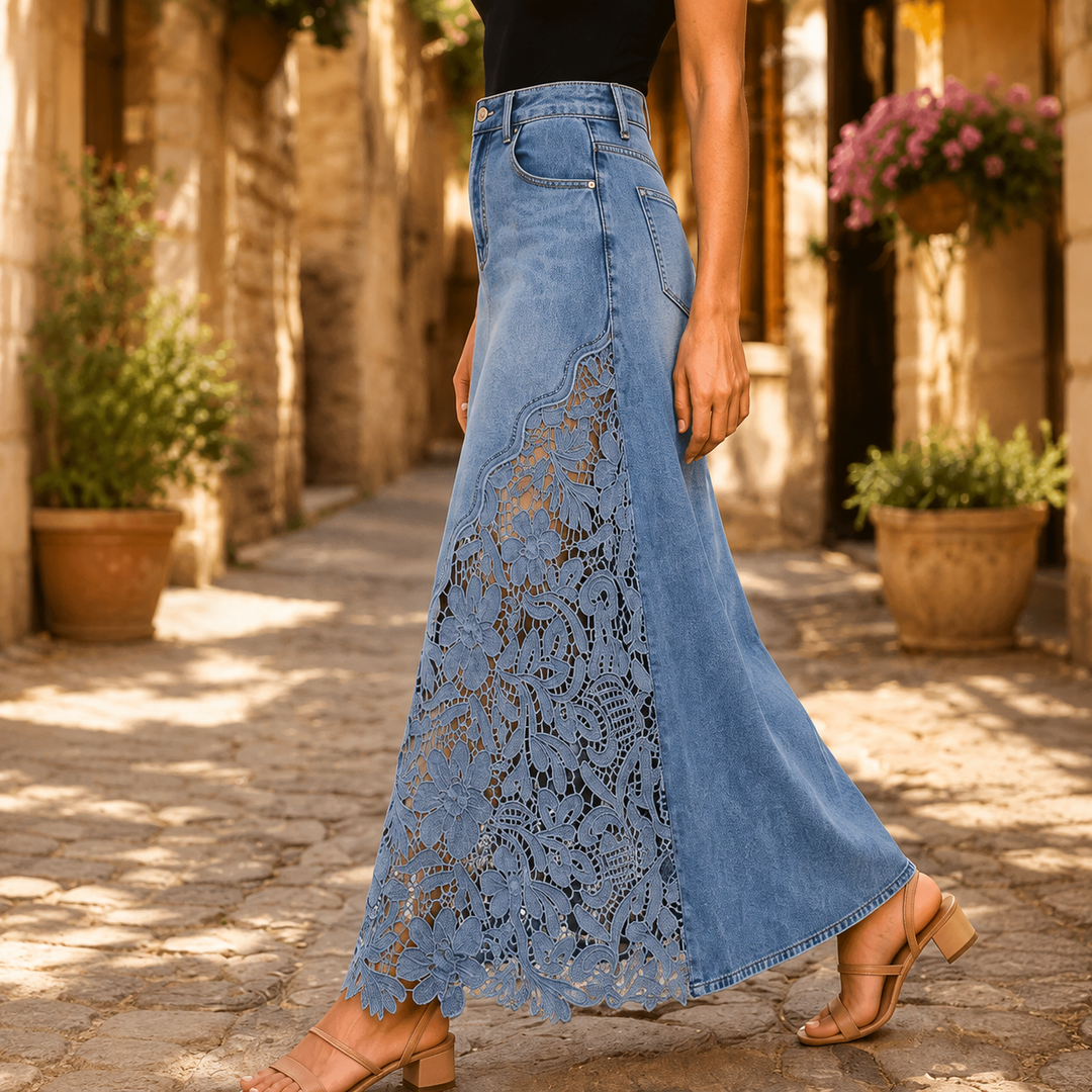Jacqueline | Jupe longue en dentelle