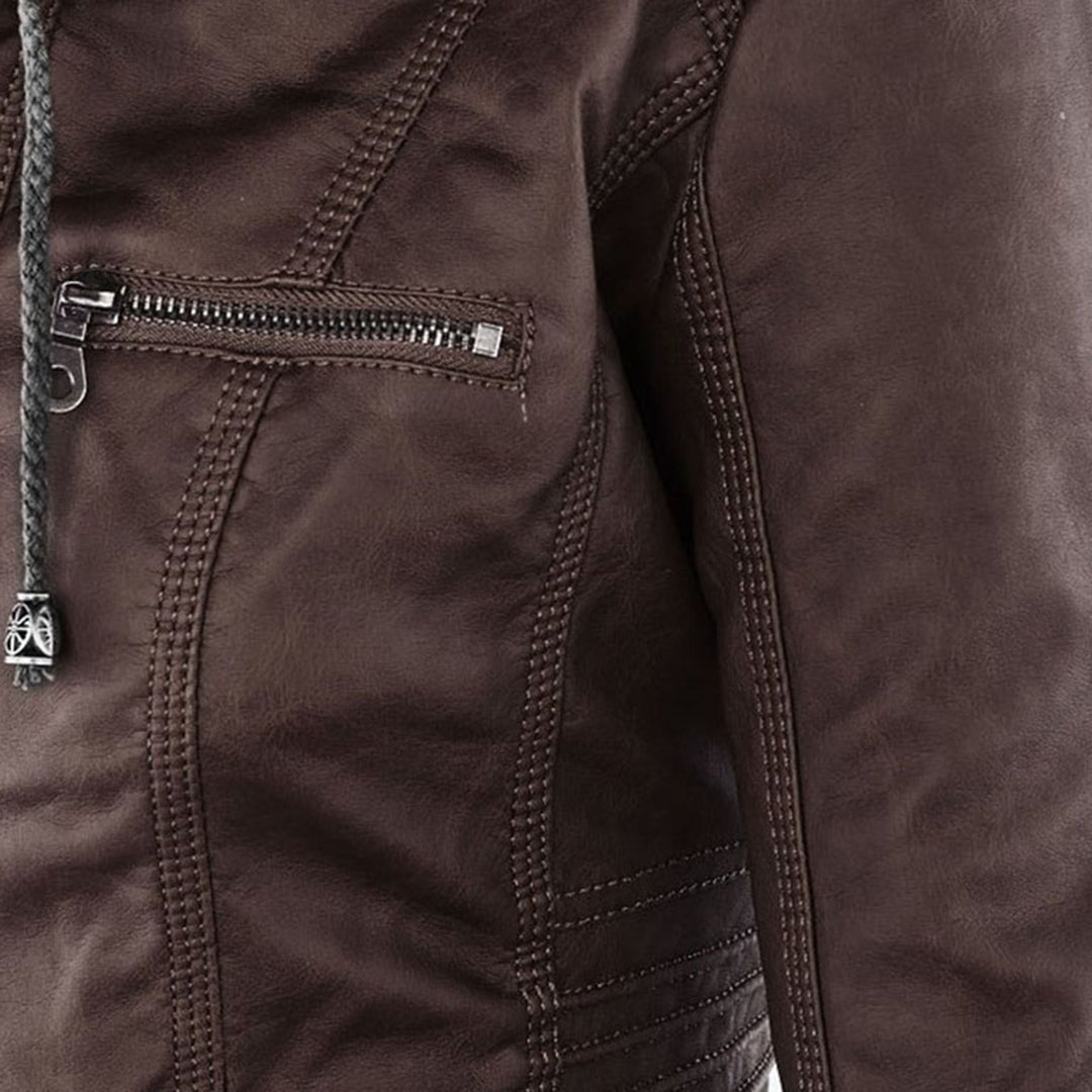 Élodie | Veste en similicuir
