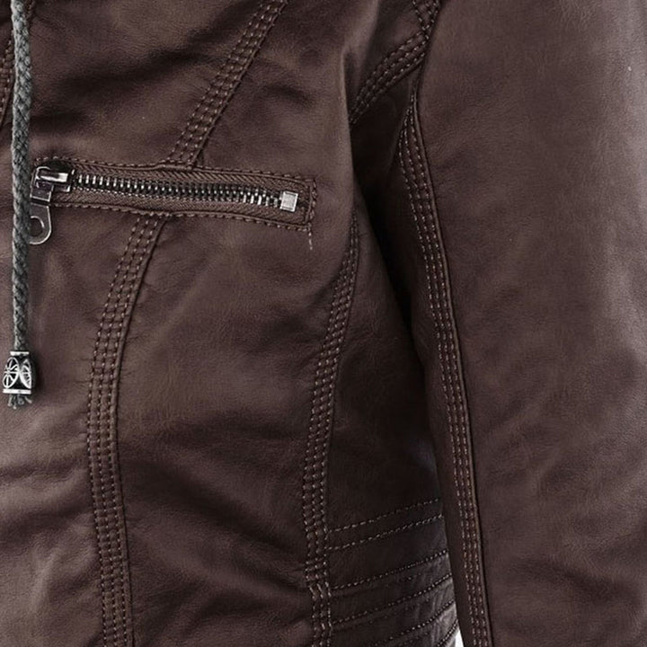 Élodie | Veste en similicuir