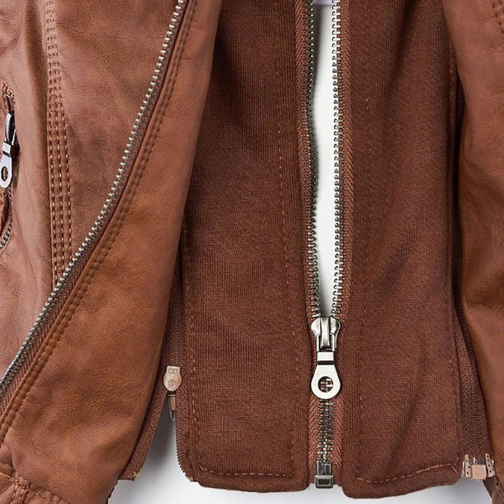 Élodie | Veste en similicuir