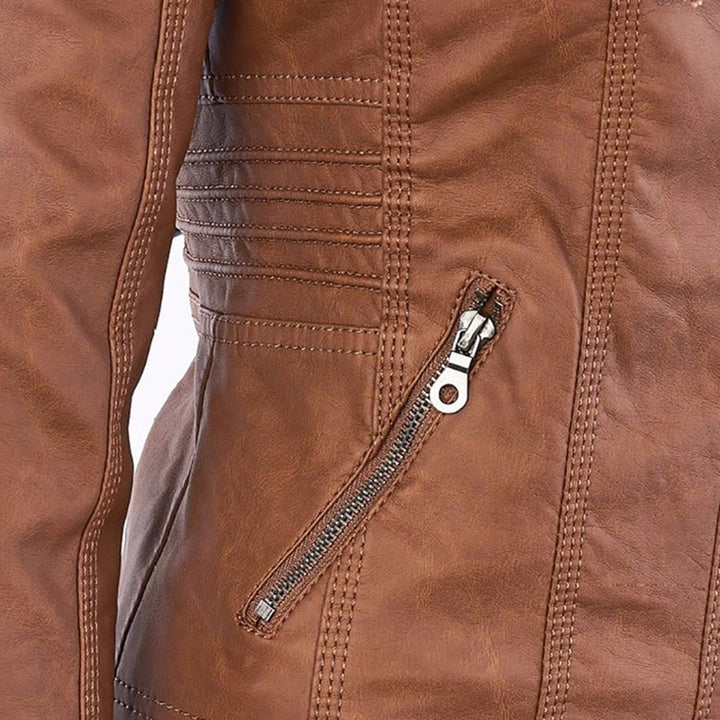Élodie | Veste en similicuir