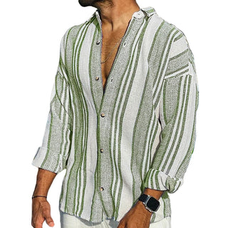 Célestin | Chemise en lin rayée